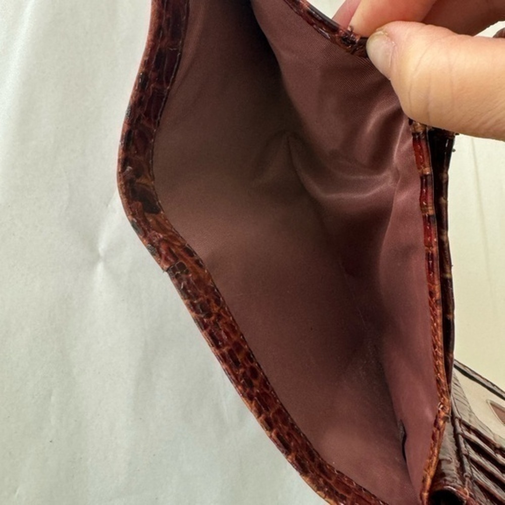 Brahmin Cordelia Brown‎ Pecan Melbourne Croc Embossed Wallet - Picture 10 of 16